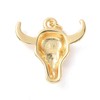10pcs 18K Real Gold Plated Cow Head Charm - Brass