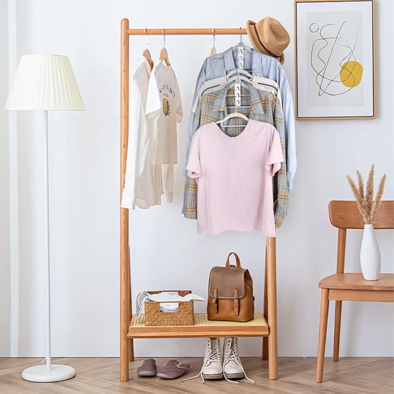 Space-saving connecting hooks for hangers, 8 pieces, plastic cabinet organiser,