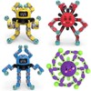 Vipctery 4Pcs Transformable Fidget Spinners for Kids Sensory Fidget Toys