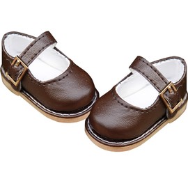 HIGHAWK 1/6 BJD Doll Doll BJD Size Doll Shoes Doll Shoes Leather Shoes for 1/6 BJD Doll Strap Shoes BJD Doll with Buckle (Deep Brown)