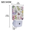 2 Pack Plug-in LED Night Light Lamp Watercolor Flowers and