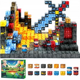 Yolla Loos Magnetic Building Blocks Toy Set, 108 Pieces, Montessori Toy, Gift for Children from 3 Years