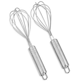 Simpli-Magic 79310 Stainless Steel Egg Beater, Whisks, 2 Pack Bundle, Large, Silver