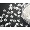 Nail Art Christmas Winter Snowflakes Glitter Sequin 8mm (200 Matte White)