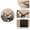 SwallowLiving Cabin Bear Wall Clock 12 Inch Silent Non Ticking