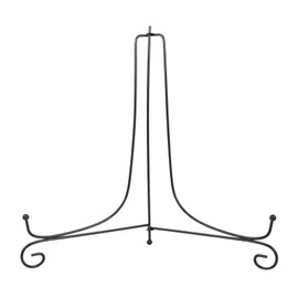 Alvinlite Iron Display Stand,1 Pcs Black Iron Plate Display Photo Holder Stand Iron Easel Stands for Displaying Plates Picture Book(12 INCH)