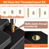 Preciva M3 Threaded Inserts Set, 360Pcs Heat Set Bolts Nuts