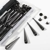 40 Sets Spikes and Studs Kit, 7x40mm Black Cone Clothes