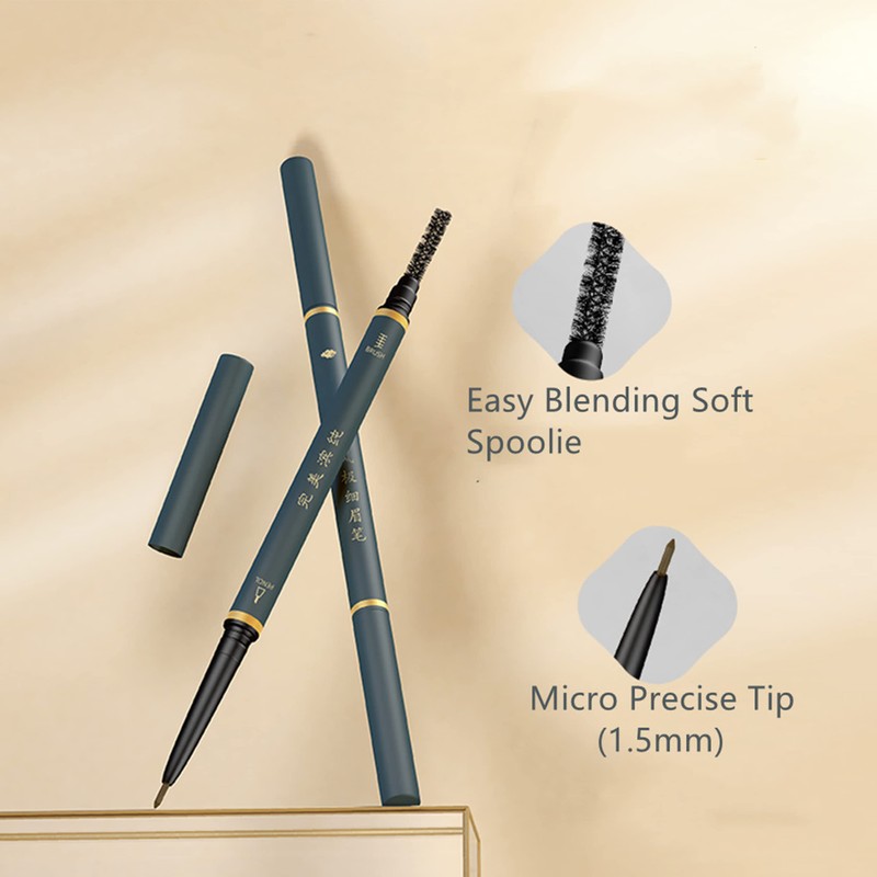 3 Pack of Waterproof Eyebrow Pencil,Professional Makeup Micro Brow Pencil,Brow