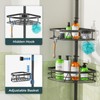 Dicasser Corner Shower Caddy - Tension Pole Rod Organizer, Floor
