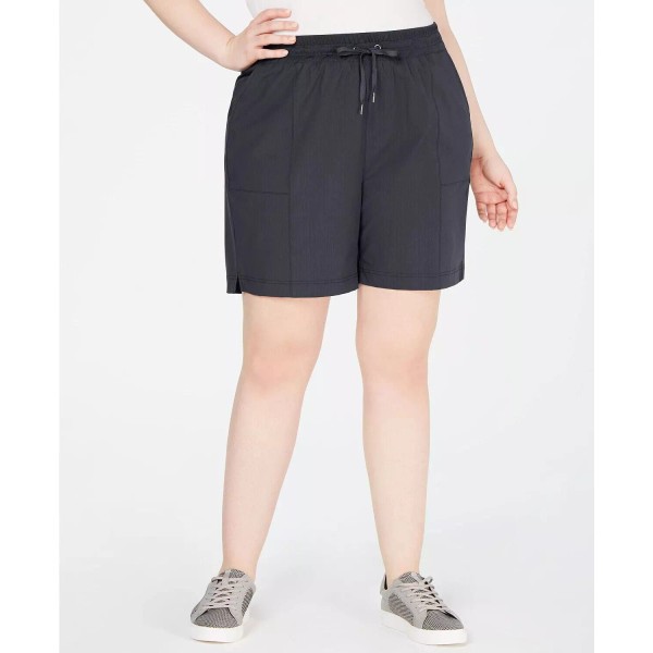 IDEOLOGY Womens Gray Stretch Tie Active Wear Straight leg Shorts