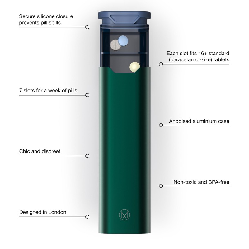 The Pill Box - Premium Metal 7 Day Weekly Pill