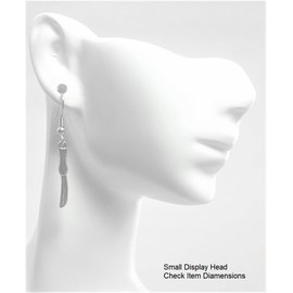 Knife (25x4mm) and Spoon (24x6mm) - Silver alloy charm dangle earrings. Hypoallergenic fishhooks, ball post or clip-on backing options