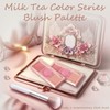 3 Color Matte Pink Blush Palette with Brush, Long Lasting