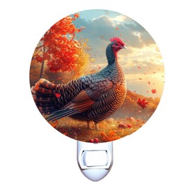 Gotham Decor Thanksgiving Sunset Turkey Night Light - Thanksgiving Round Night Light
