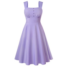 Belle Poque 60s 70s Vintage Dress for Women Sun Dresses for Women Cocktail Party Dress Lilac Dresses L