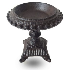 Heavy Duty Cast Iron Candle Holder, Retro Candlestick Holders, Handcrafted Metal Pillar Candle Stand for Dinner Home Garden Tabletop Decorative (B)