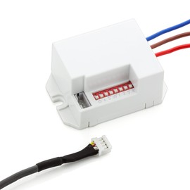 deleyCON 1 x Mini Infrared Motion Sensor Indoor Range 6 m at 360° Small Design Almost Invisible IP20 Flush-Mounted White