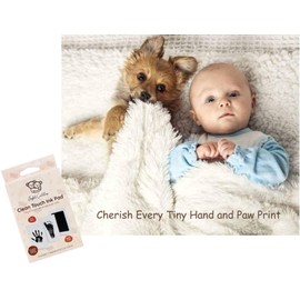 Clean Touch Hand and Footprint Kit - Ink Pad for Baby Hand and Footprints - Dog Paw Print Kit,Dog Nose Print Kit - Baby Footprint Kit, Clean Touch Baby Handprint Kit, Inkless Inkpad (Jet Black)