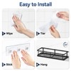 YASONIC Shower Caddy Adhesive, No Drill Bathroom Shower Organizers, with