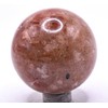 46mm 135g Sunstone w/Tourmaline Inclusions Carved Sphere Polished Natural Sparkling