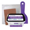 StrongPatch Drywall Repair Kit with Spackling, Adhesive Metal Patch, Spackling