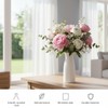 Unbreakable Vase for Flowers, Ceramic-Look Plastic Decorative Vase, Minimalist Style