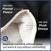 Sherpa Fleece Blanket Queen Size - Reversible Sherpa Fleece Queen