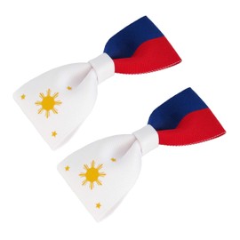 Philippines Flag Hair Bow Girls Women Hair Accessories Cultural Multicultural School Events QXP Shop