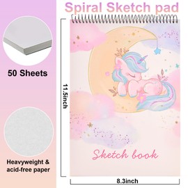 MEMX Sketchbook for Kids, A4 Colouring Pad, 21 x 29 cm, 100 Pages (110 g/m²), Spiral Bound Drawing Pad, Acid Free Sketchpad, Best Gift for Boys and Girls for Painting Drawing Book, White