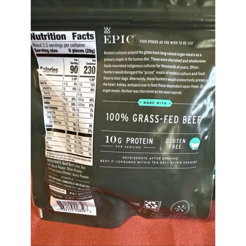 EPIC (4 PK) Sea Salt Beef & Beef Liver Bites