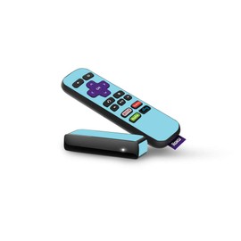 MightySkins Skin Compatible with Roku Express Remote - Solid Baby Blue | Protective, Durable, and Unique Vinyl Decal wrap Cover | Easy to Apply, Remove, and Change Styles | Made in The USA
