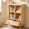 YOSHOOT 4 Cube Bookshelf with 1 Drawer - 21.7" Wood