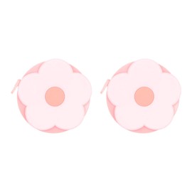 sourcing map 2pcs Soft Tape Measure 60-Inch 1.5 Meter Retractable Mini Cartoon Measuring Tape Cute Tape Ruler for Sewing Craft Cloth Body Measurements, Pink Flower