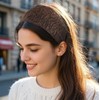 axy Wide Headband Made of Crinkle Fabric Beautiful Women's Headband