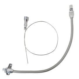 Acupress Premium Trans Dipstick Fit for Chevy Fit for G*M TH350 TH400, Flexible Transmission Dipstick Tube Firewall Mounted(Silver)