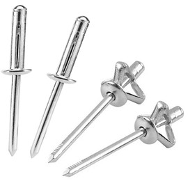 Blind Rivets (30 Pieces) Silver Folding Blind Rivets Aluminum Alloy Rivet Double Type 3.2 mm 4.0 mm 4.8 mm Aluminum, Corrosion Resistant, Pressure Resistant, Blind Rivet Fastener Kit