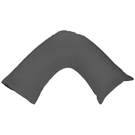 Easy Rest 250TC 100% Cotton V-Shape Pillowcase, Envelope end, Piping Detail, 9 Colours Available, Suits Easy Rest V-Shape Pillow (Slate)
