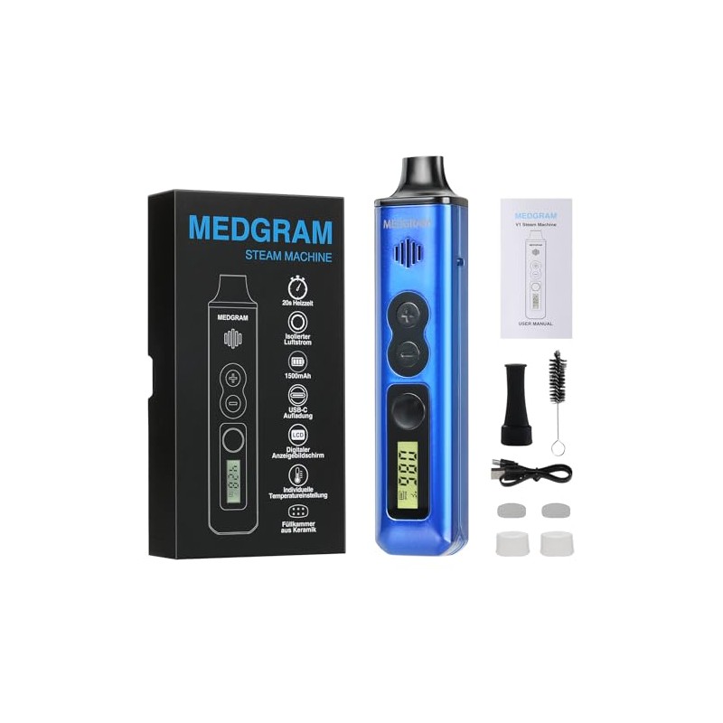 Vaporizer Herbs | MEDGRAM Precise Temperature Setting 93-220°C | LCD