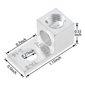 Haidong 10PCSAluminum Mechanical Wiring Piece,Aluminum Alloy Mechanical Wiring Piece,Terminal Mechanical Wiring Piece2AWG TA-2 1B2U
