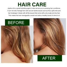 Jojoba Oil Organic 60 ml, 100% Pure, Natural and Cold Pressed - for Hair, Face, Body, Nails, Rich in Vitamin E for Healthy Skin, Cruelty-Free