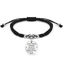 Leaving Gifts for Colleagues Women,Thank You Gifts for Colleagues to Friends Colleague Leaving Gift Presents for Work Female Appreciation Co Worker Gift Birthday Christmas Xmas Braided Bracelet