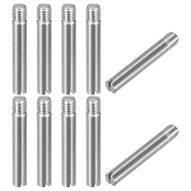 sourcing map 10Pcs M3 x 20mm Slotted Cylindrical Pin 304 Stainless Steel Dowel External Thread Locating Pin for Furniture Cabinets