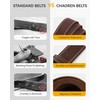 CHAOREN Brown Leather Belt Men, 38mm Mens Belts Casual, Everyday
