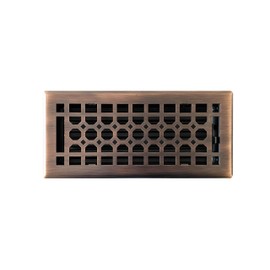 Empire Register Co, Vent Cover - 4x10 inch, Honeycomb Design, Antique Copper Finish, Heavy Duty Floor Vent Covers, Metal Damper Attached Vent Covers for Home Floor only