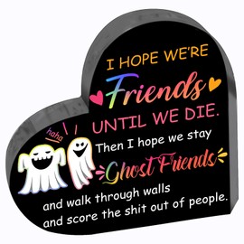 Iweca Stocking Stuffer for Best Friends Boo Basket Stuffer for Women Christmas Treats for Adults Long Distance Friendship Ornament Funny Ghost Friends Acrylic Gifts for Women Men