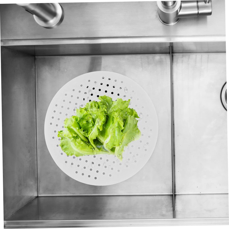 LIFKOME 2pcs Sink Draining Mat Set Round Kitchen Sink Protector