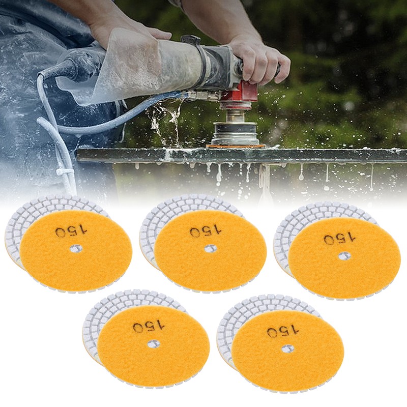 10Pcs 3in Sanding Discs Pads Buffing Polishing Diamond Marble Concrete