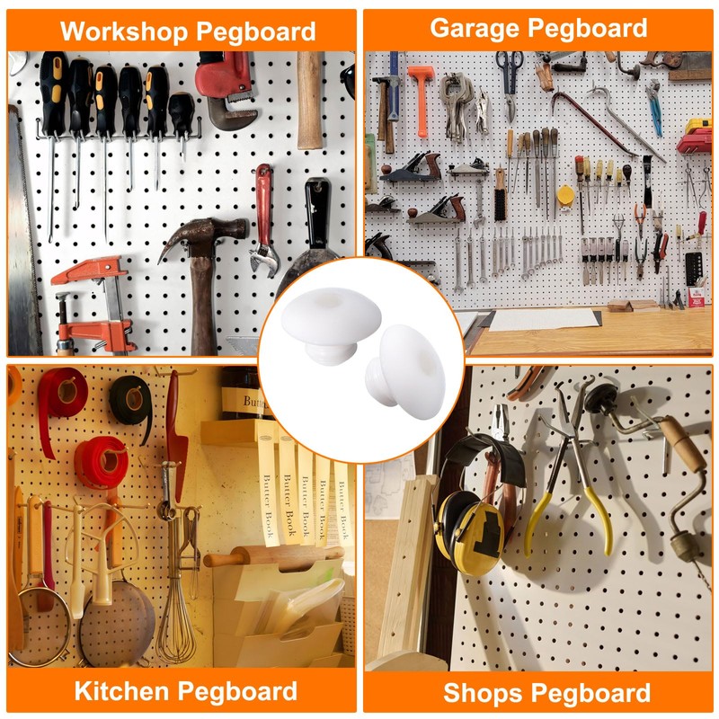 sourcing map 120pcs Pegboard Hook Locks, Pegs Board Plugs Shelf