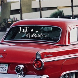 Just Married Car Sticker, Wedding Car Decoration, Wedding Car Decoration, Honeymoon, Wedding (Style2)